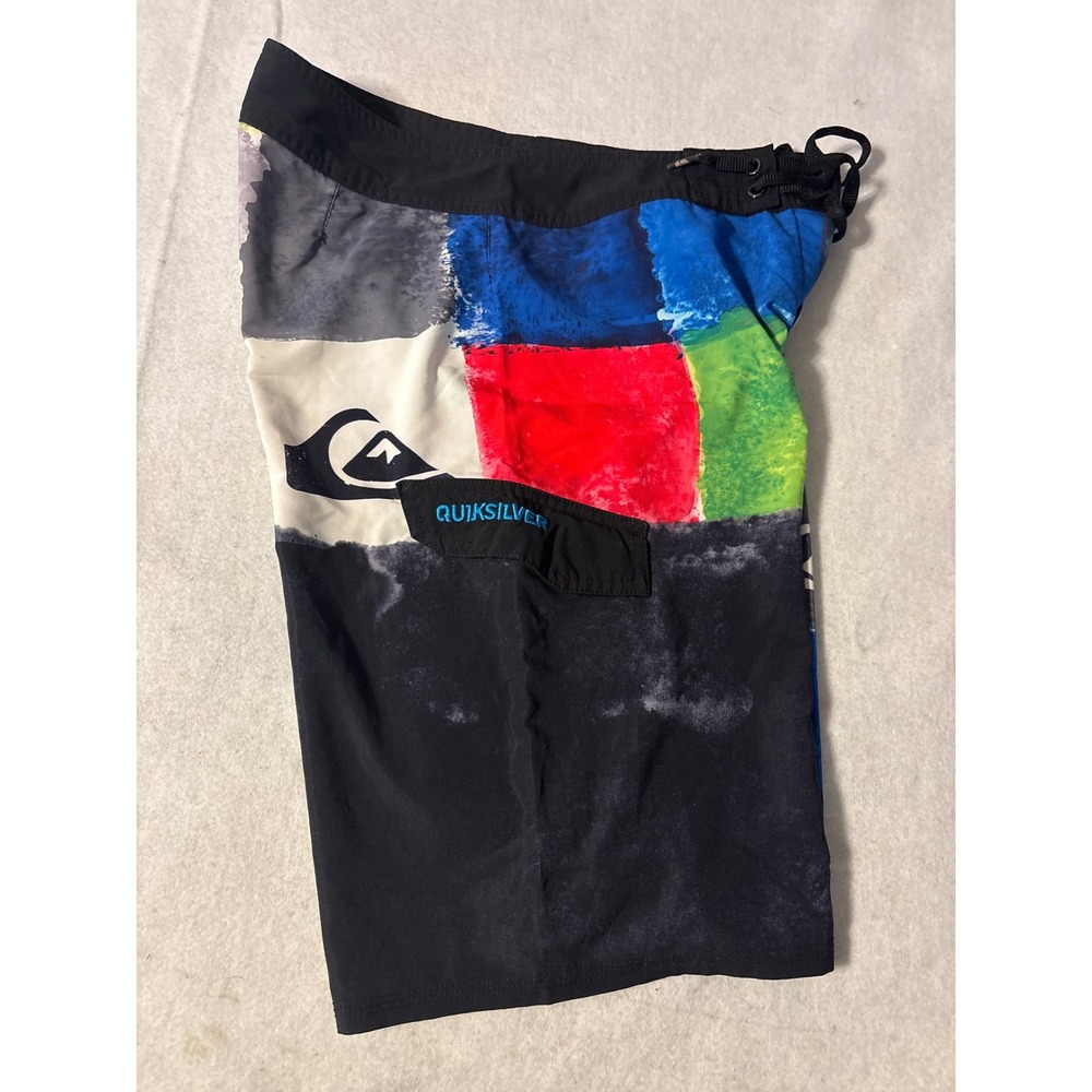 Quiksilver Board Shorts kids 28Multicolor Color Block Surf Swim Trunks